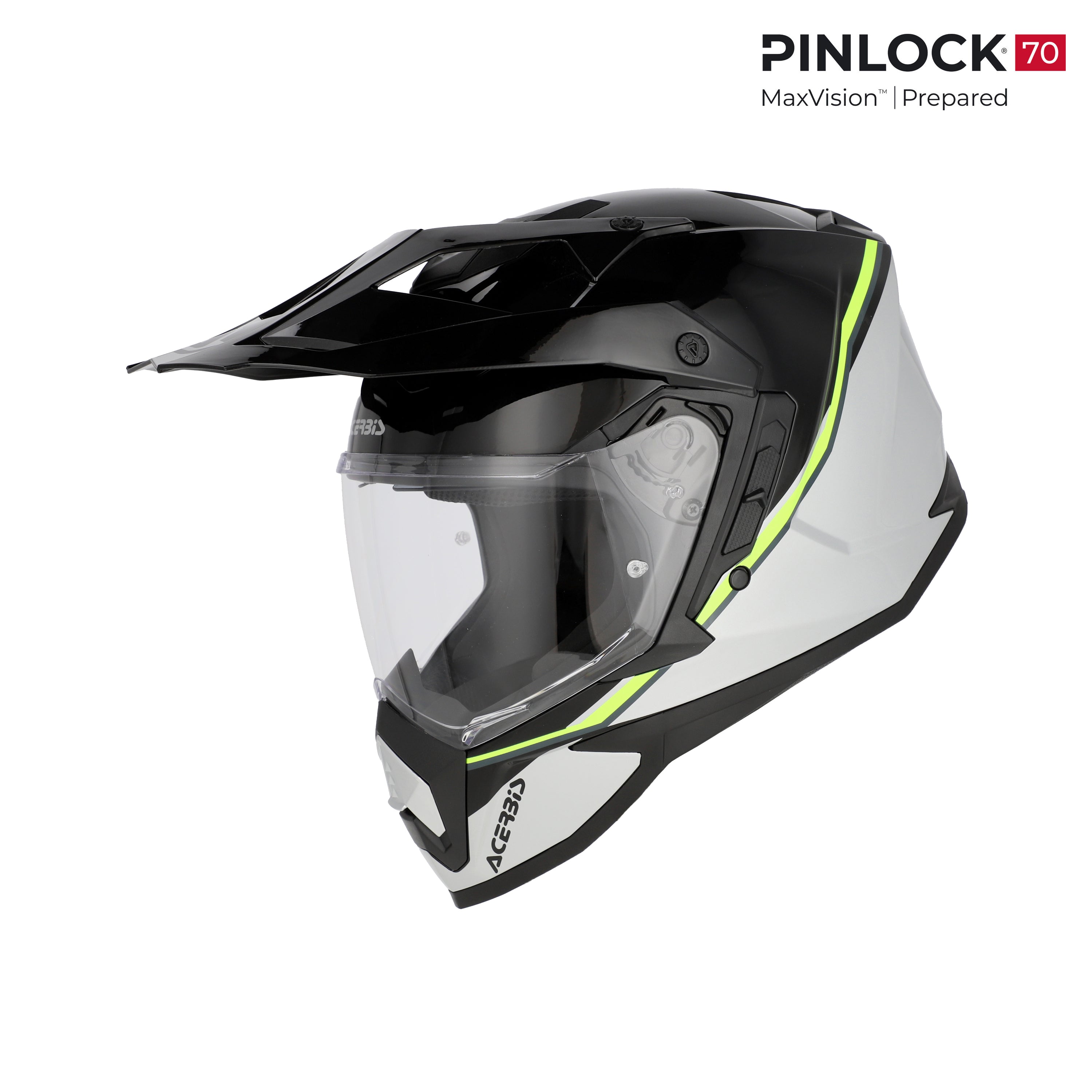 Casco cross acerbis rassault - Grigio - nero - giallo