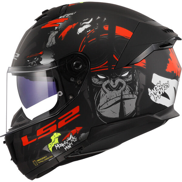 CASCO INTEGRALE LS2 STREAM II ANGRY MONKEY