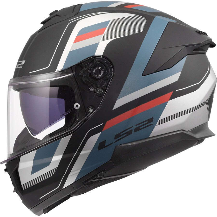 CASCO INTEGRALE LS2 STREAM II VINTAGE - Nero - Petrolio