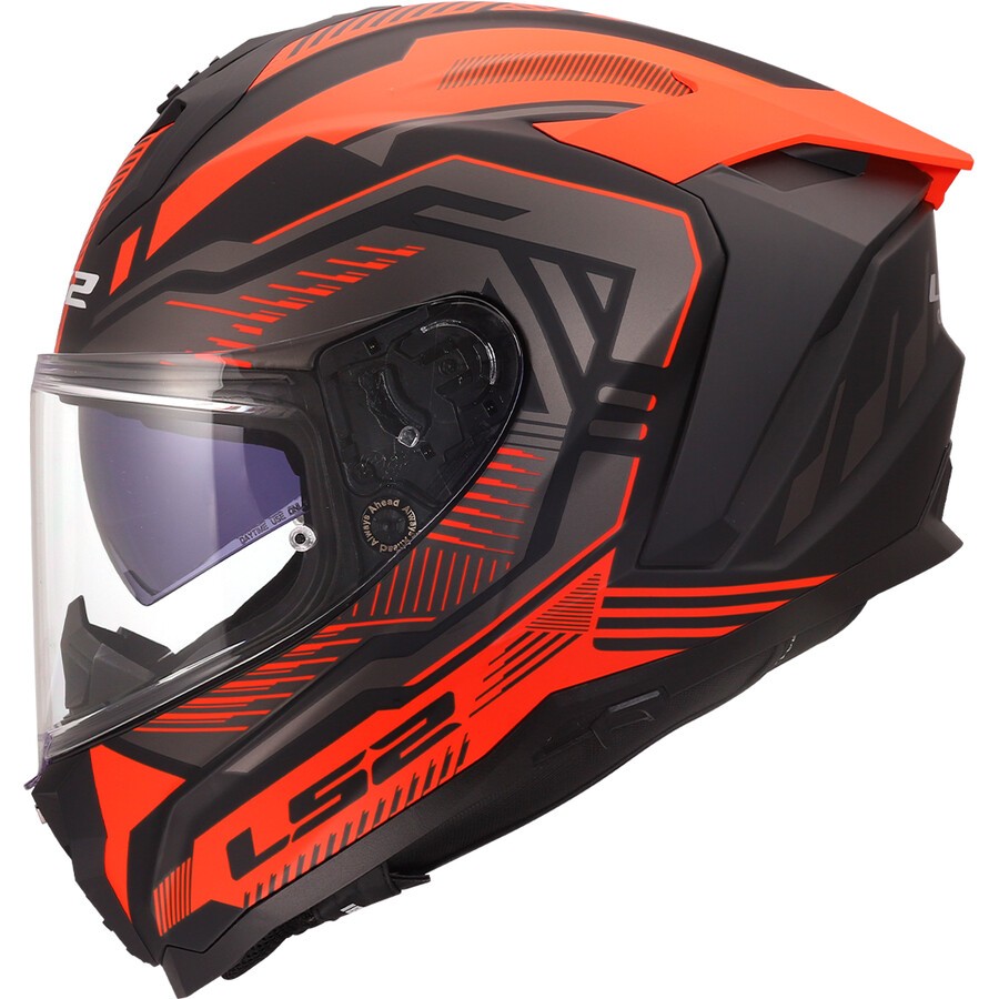 CASCO INTEGRALE LS2 CHALLENGER II DRAVIX - Nero - Rosso