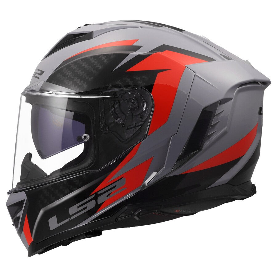 CASCO INTEGRALE LS2 STORM III DYNAMO - Grigio - Rosso