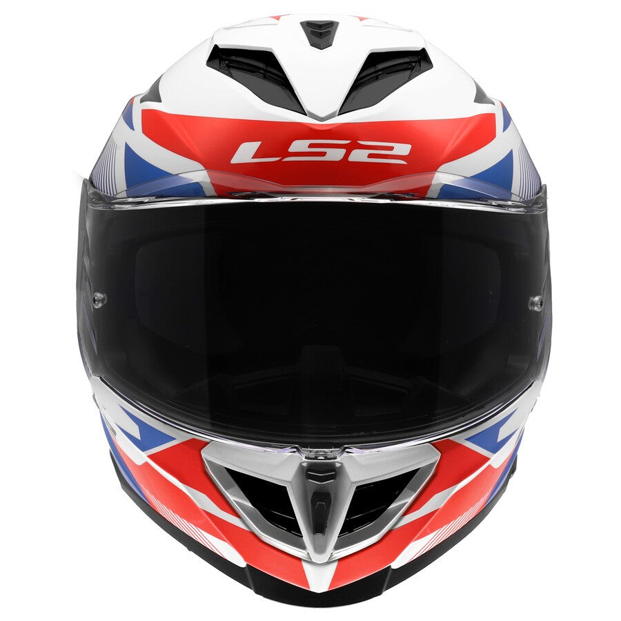 CASCO INTEGRALE LS2 STORM III KOMAI - Bianco - Blu - Rosso