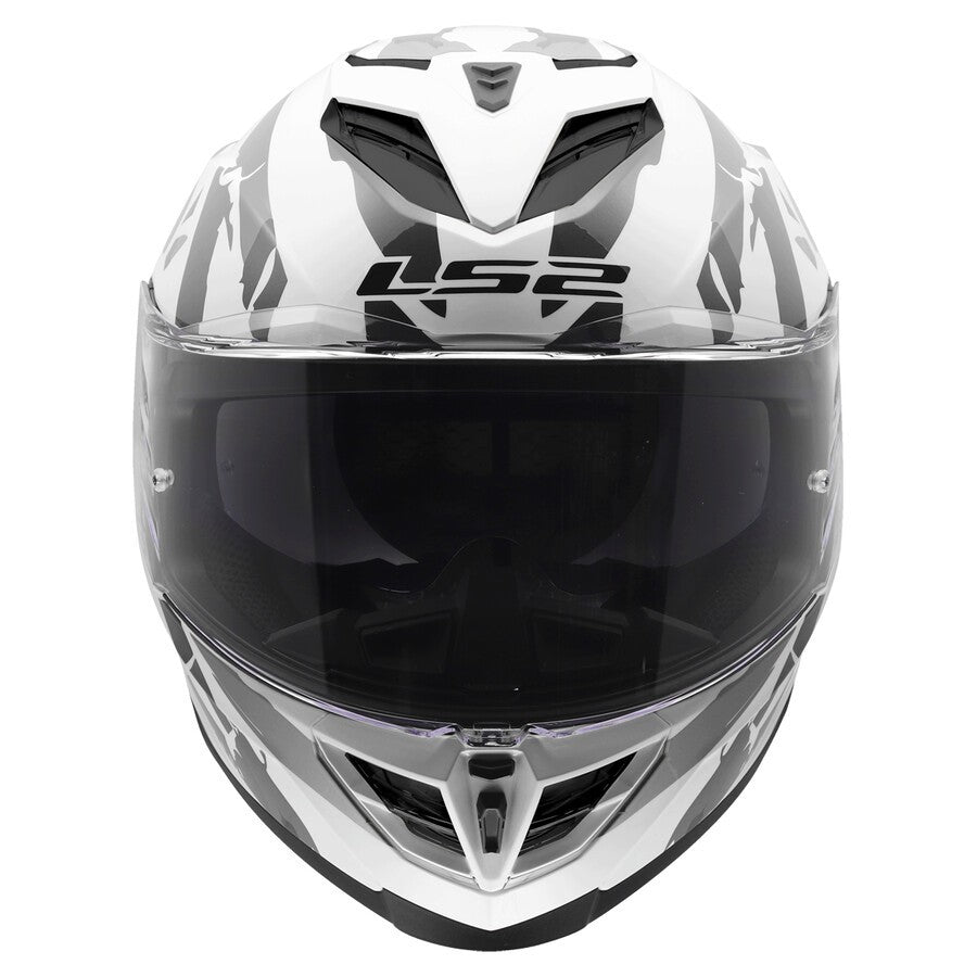 CASCO INTEGRALE LS2 STORM III KAOS - Bianco - Grigio