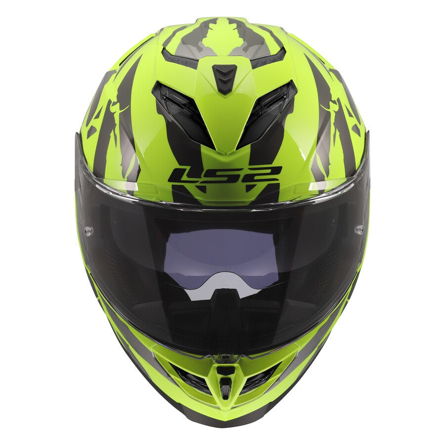 CASCO INTEGRALE LS2 STORM III KAOS - Giallo Fluo