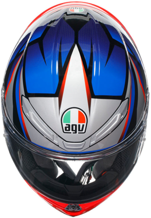 AGV K6 E2205 MULTI Full Face Helmet - MINIMAL - Black/Grey/Yellow