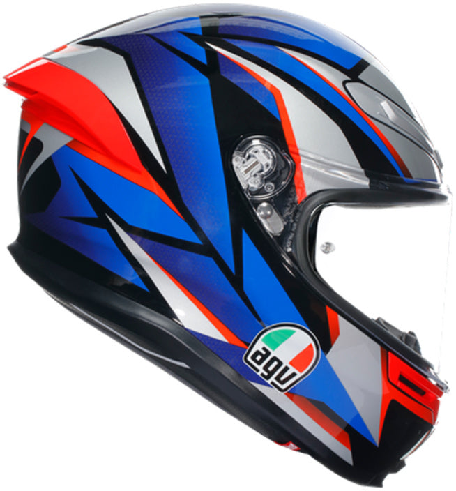 AGV K6 E2205 MULTI Full Face Helmet - MINIMAL - Black/Grey/Yellow