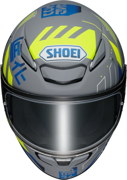 Casco integrale SHOEI NXR2 Accolade TC-10 Grigio Opaco - Giallo Fluo