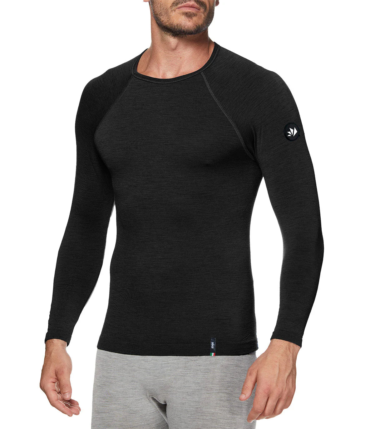 MAGLIA A MANICHE LUNGHE IN LANA MERINO SIX2 TS2 MERINO