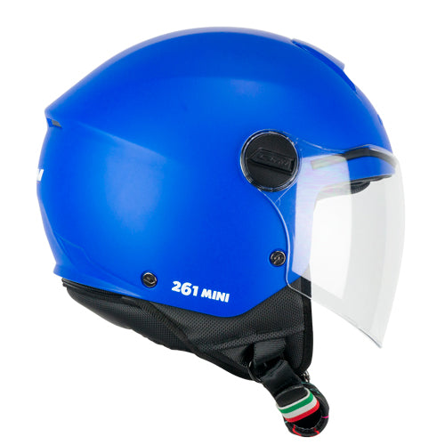 Casco jet bambino CGM 261A Mini Mono - azzurro opaco
