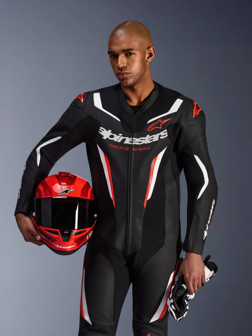 TUTA MOTO IN PELLE ALPINESTARS GP FORCE V2 1 PEZZO