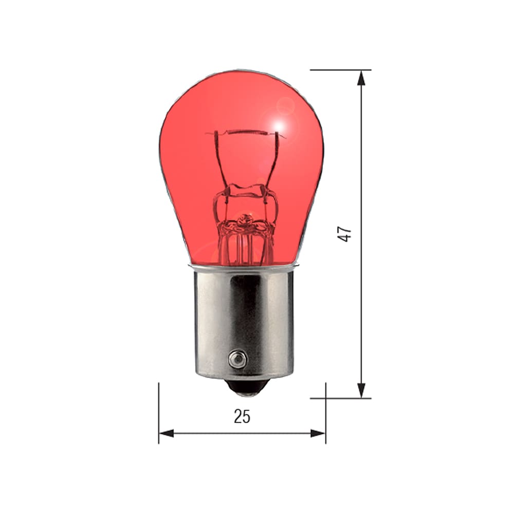 Lampada BAY15D 12V 21/5W Rosso