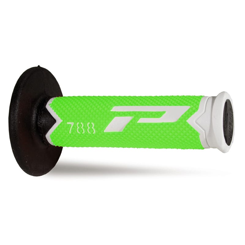 Mx 788-301 Grips - Triple Density - White/Green/Black Without Hole
