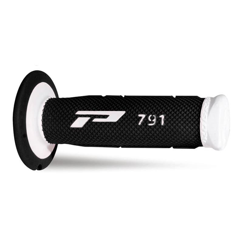 Mx 791-137 Grips - Dual Density - White/Black Without Hole