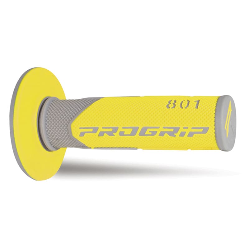 Mx 801-289 Grips - Double Density - Grey/Yellow Without Hole
