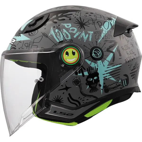 EIC.MA CASCO JET BAMBINO LS2 FUNNY II SCRIBBLE