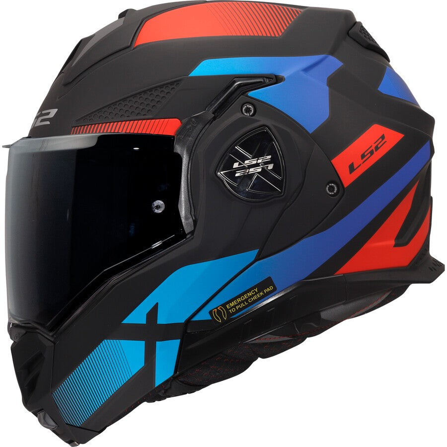 CASCO MODULARE LS2 ADVANT X NOVA - Nero - Rosso - Blu