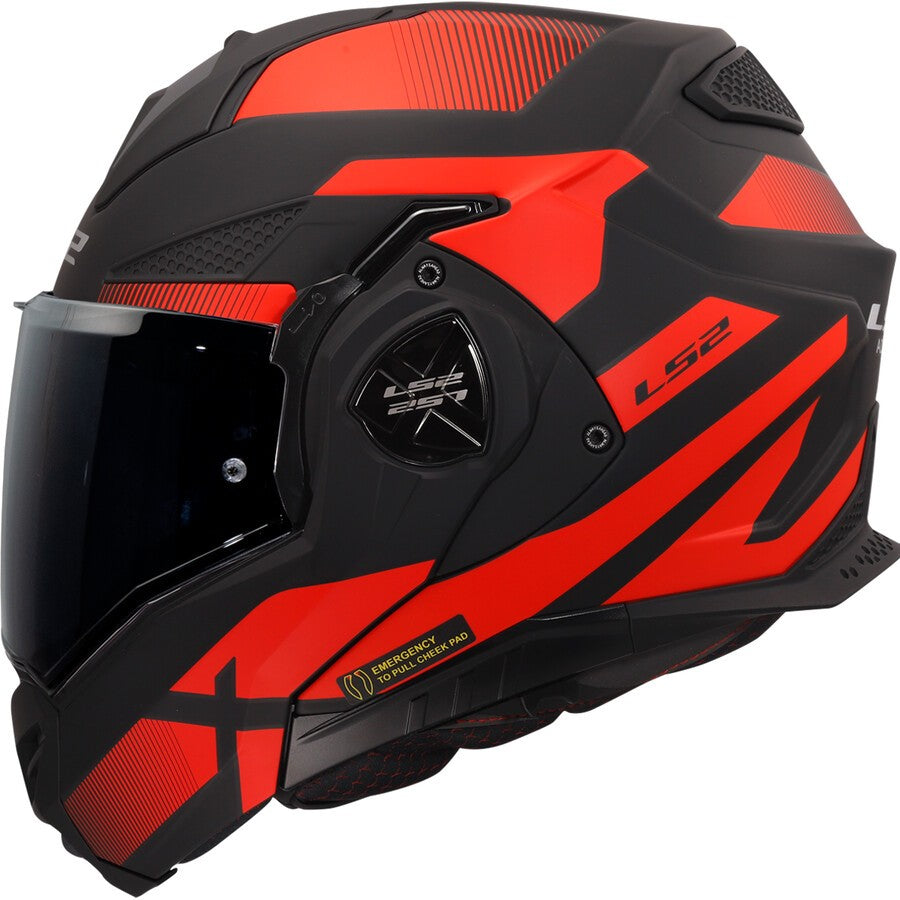 CASCO MODULARE LS2 ADVANT X NOVA - Nero - Rosso
