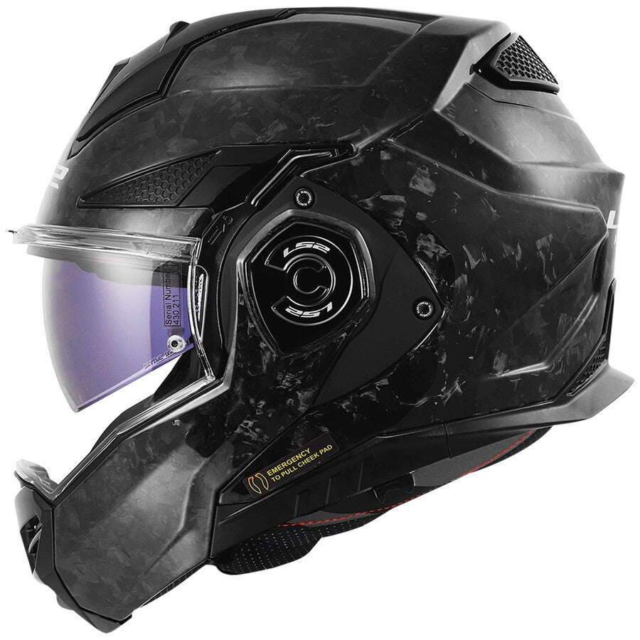 CASCO MODULARE LS2 ADVANT X CARBON SOLID - Carbonio Forgiato