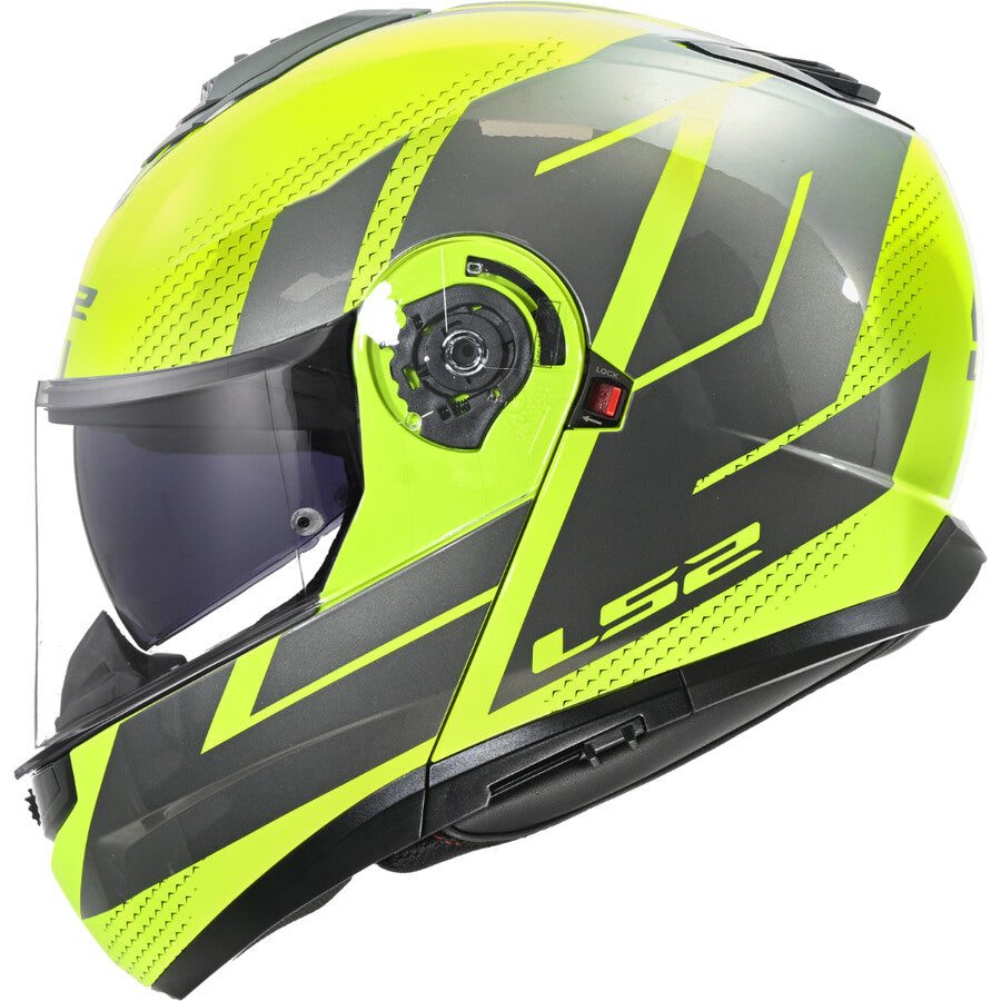 CASCO MODULARE LS2 STROBE II CODE - Giallo Fluo - Grigio