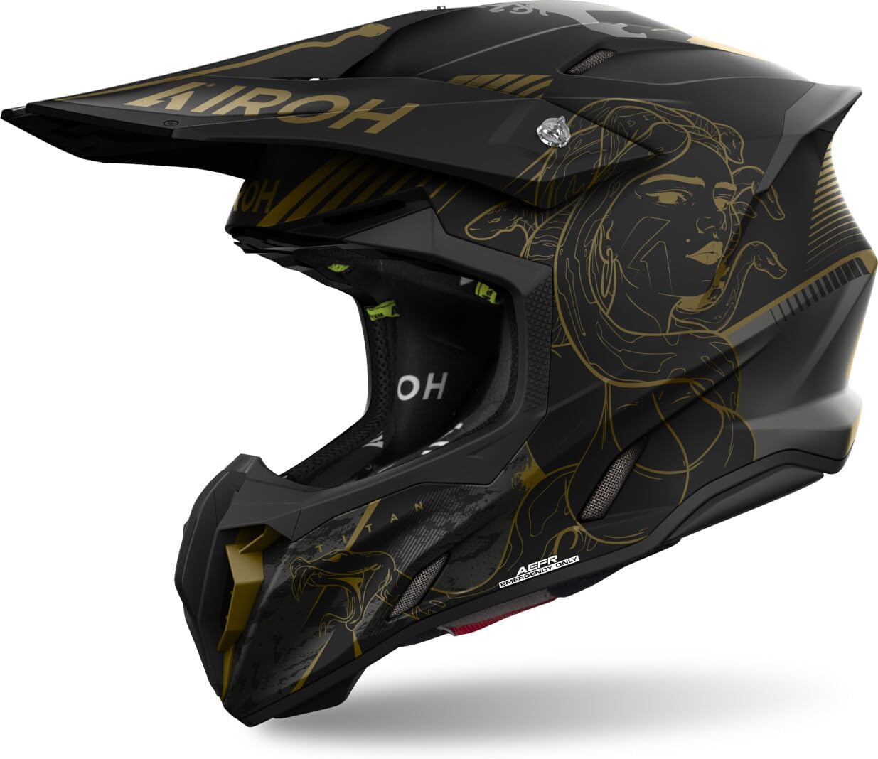CASCO CROSS AIROH TWIST 3 TITAN MATT