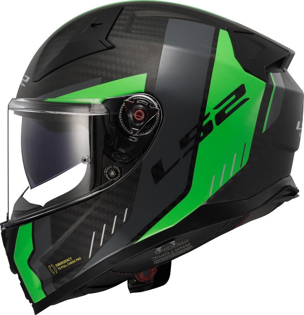 CASCO INTEGRALE LS2 VECTOR II CARBON GRID