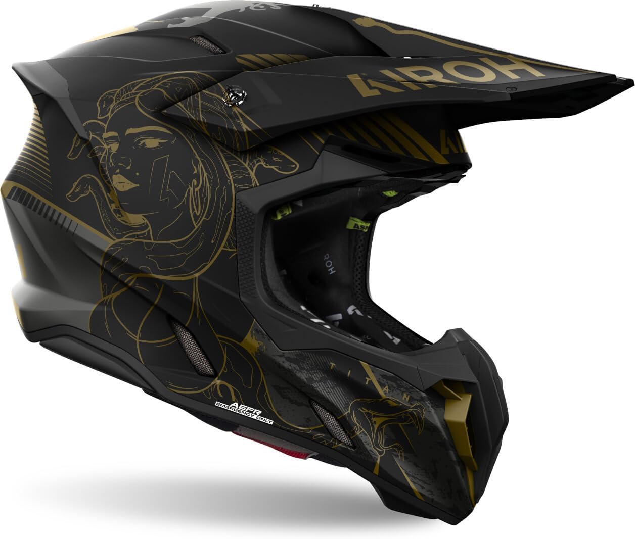 CASCO CROSS AIROH TWIST 3 TITAN MATT