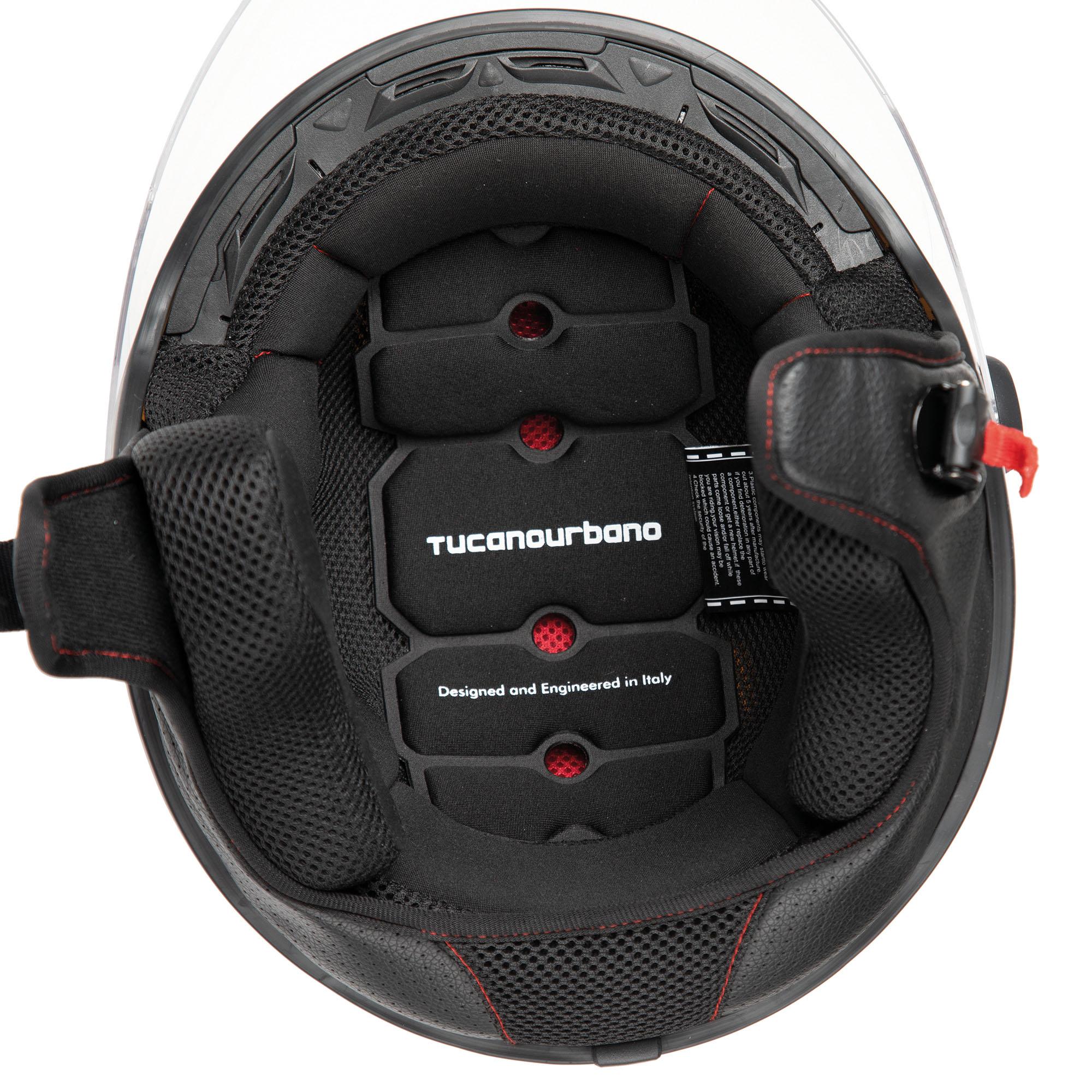 Casco moto Demi-Jet Tucano Urbano EL'JETTIN Bianco