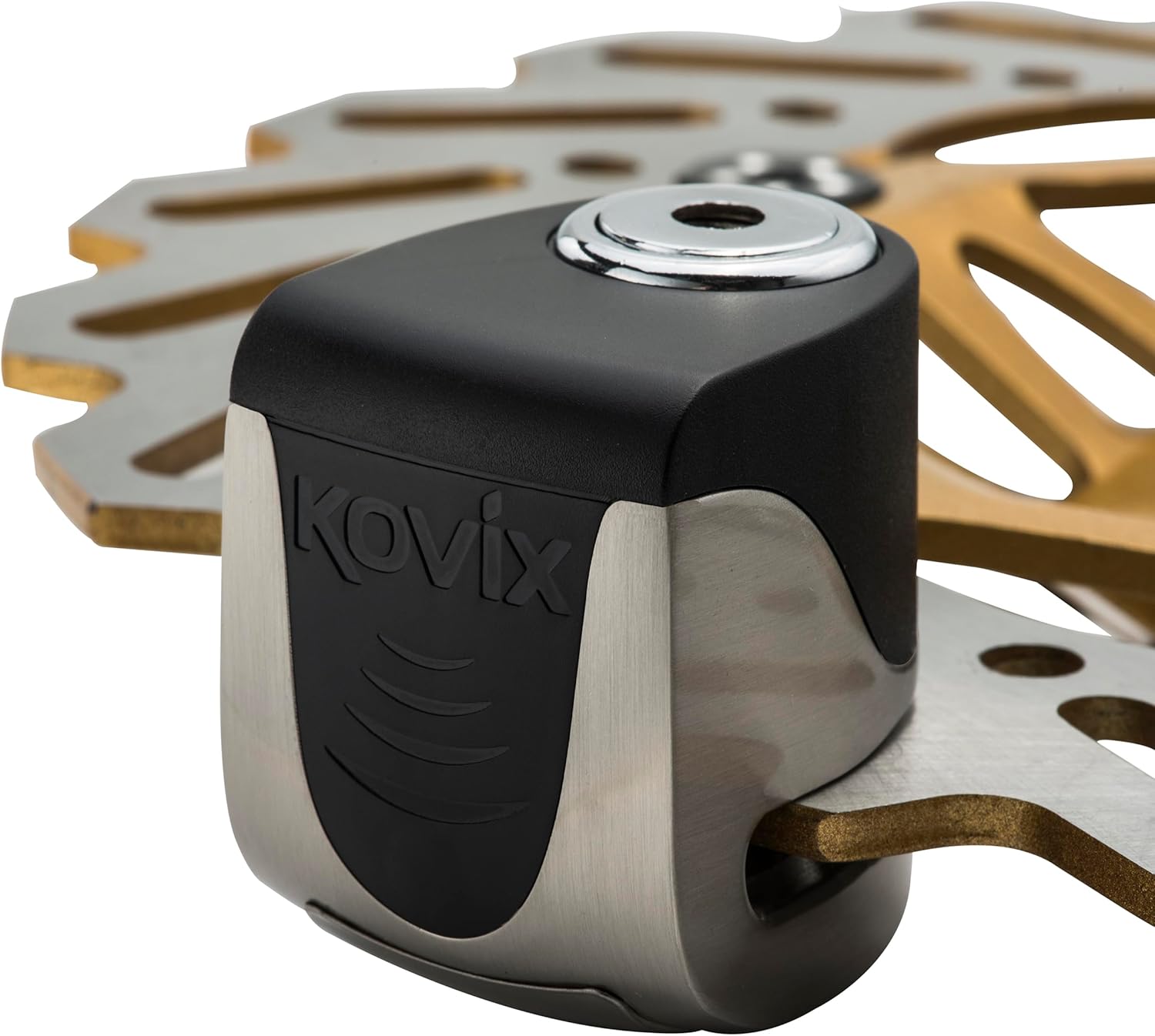 BLOCCADISCO ALLARMATO CON RICARICA USB KOVIX KS6-BM BRUSH METAL