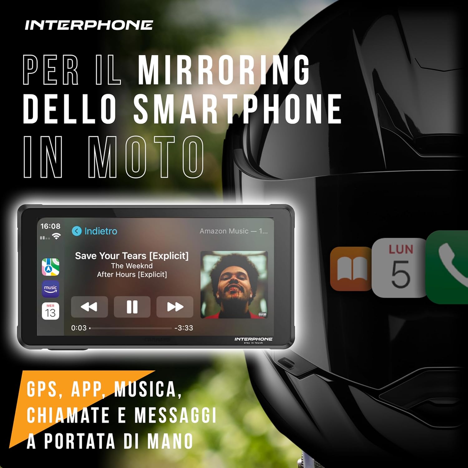 NAVIGATORE MOTO SMART DISPLAY INTERPHONE RIDE SYNC 55