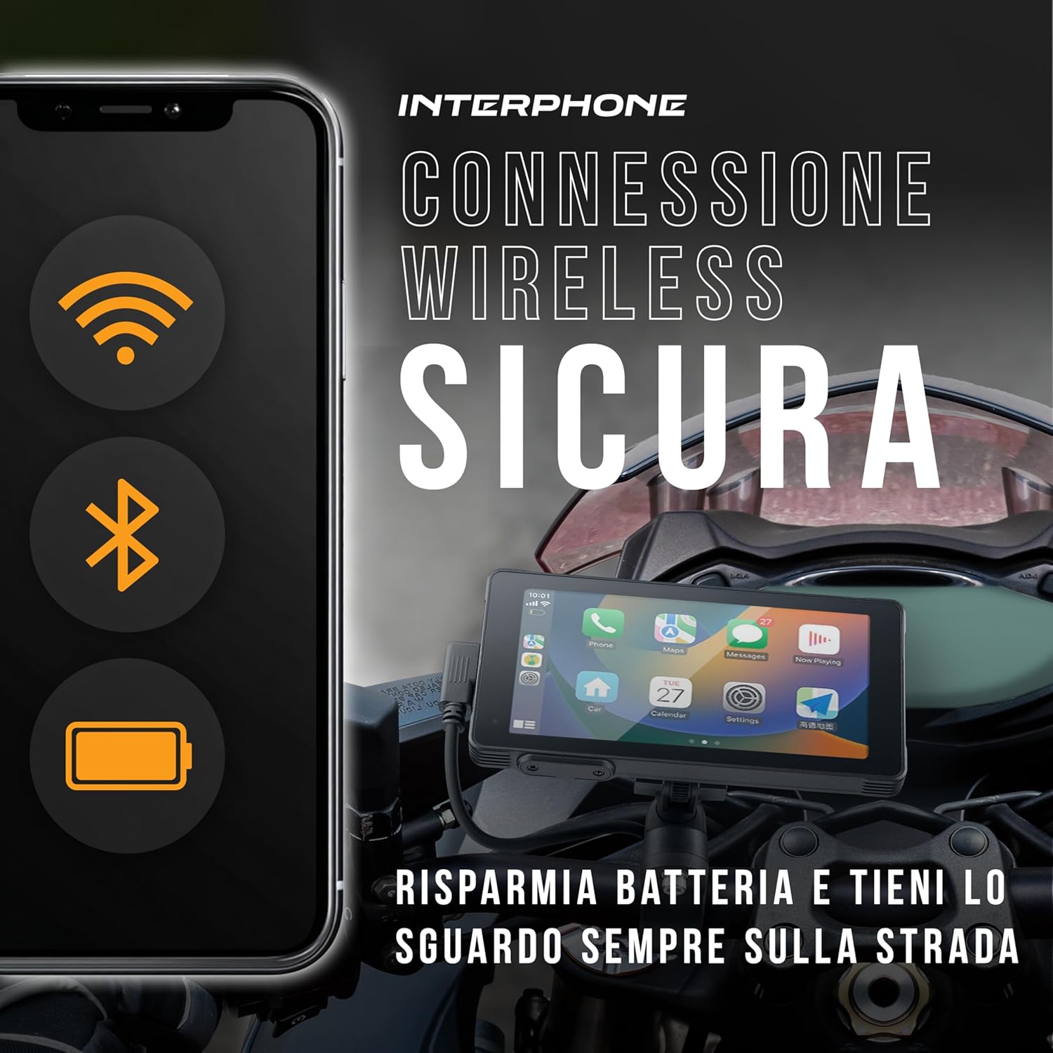 NAVIGATORE MOTO SMART DISPLAY INTERPHONE RIDE SYNC 55