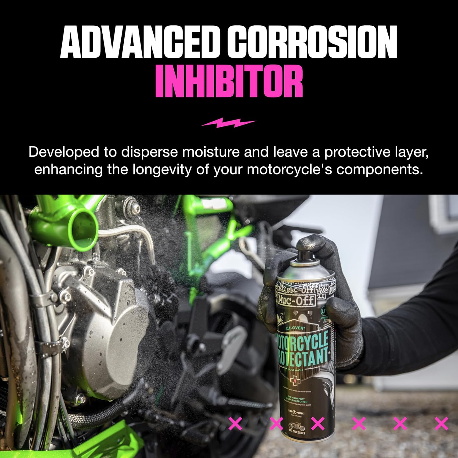 SPRAY E PROTETTORE ANTIRUGGINE MUC-OFF MOTORCYCLE PROTECTANT 500ML
