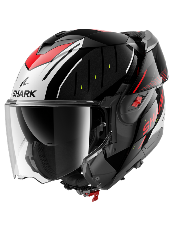 Casco modulare Shark Oxo Rydger - Nero / Rosso / Bianco