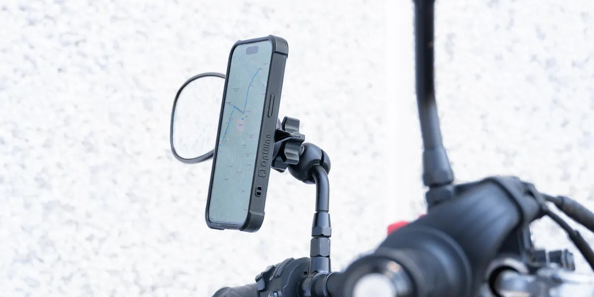 MIRROR MOTORCYCLE MOBILE PHONE HOLDER LAMPA MIRROR - Lampa Optiline