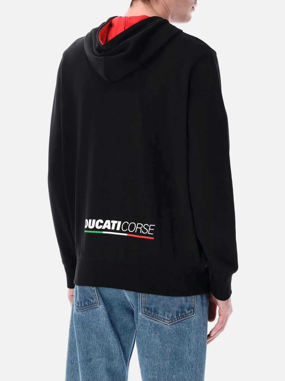 FELPA CON CAPPUCCIO E ZIP DUCATI CORSE COLOR BLOCK