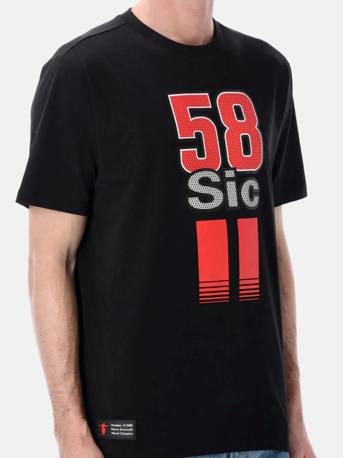 T-SHIRT MARCO SIMONCELLI SUPERSIC 58 DOPPIA RIGA UFFICIALE MOTOGP