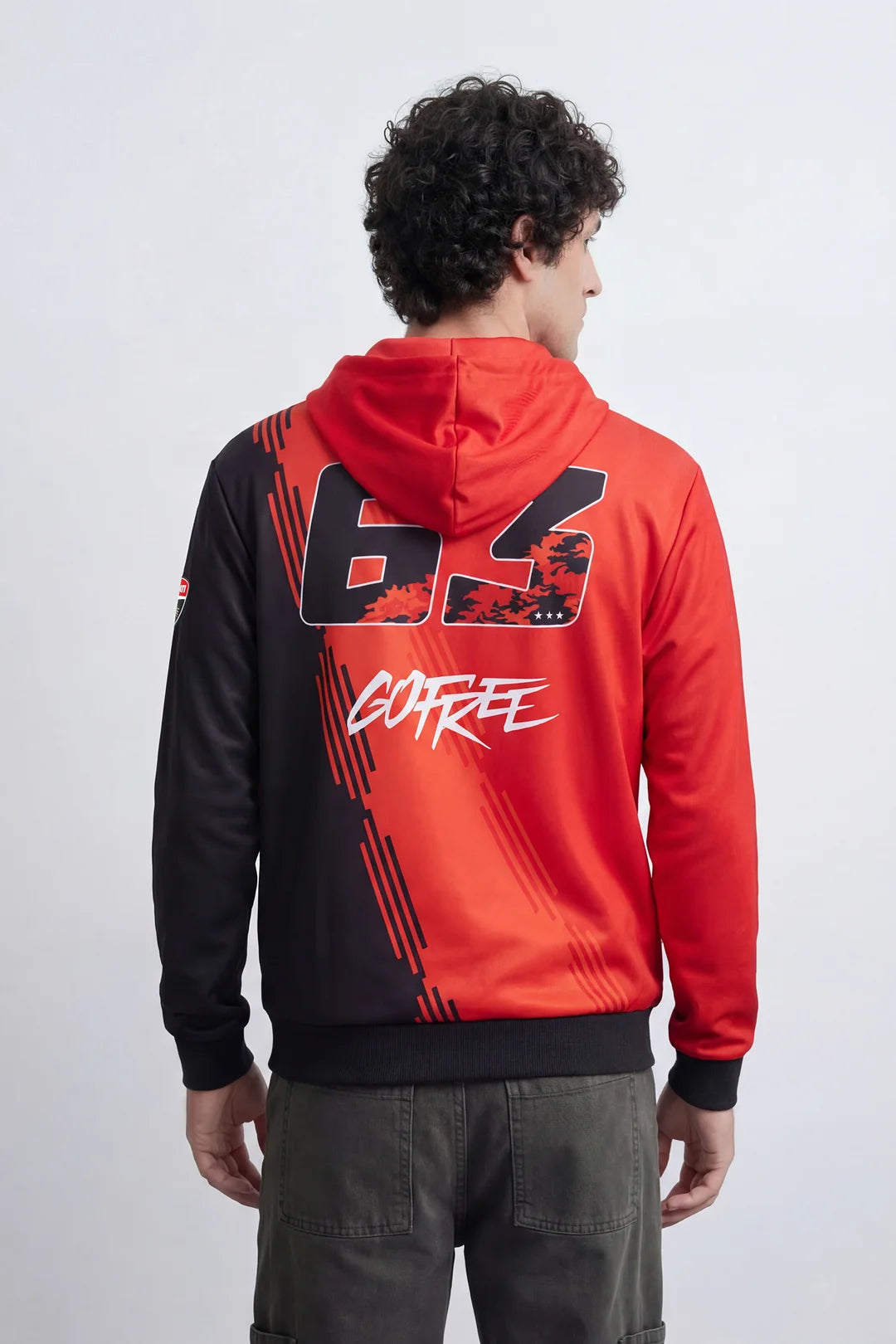 FELPA CON CAPPUCCIO E ZIP DUCATI CORSE BAGNAIA 63