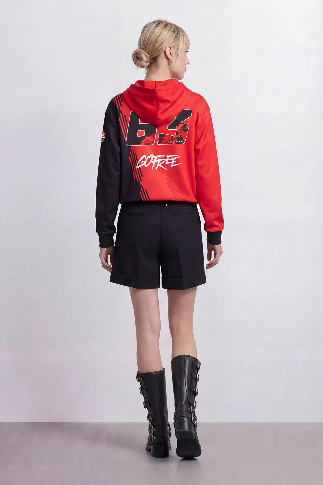 FELPA CON CAPPUCCIO E ZIP DUCATI CORSE BAGNAIA 63