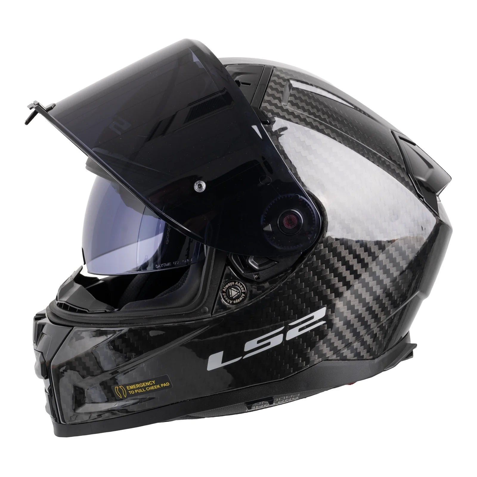 CASCO INTEGRALE LS2 VECTOR II CARBON SOLID