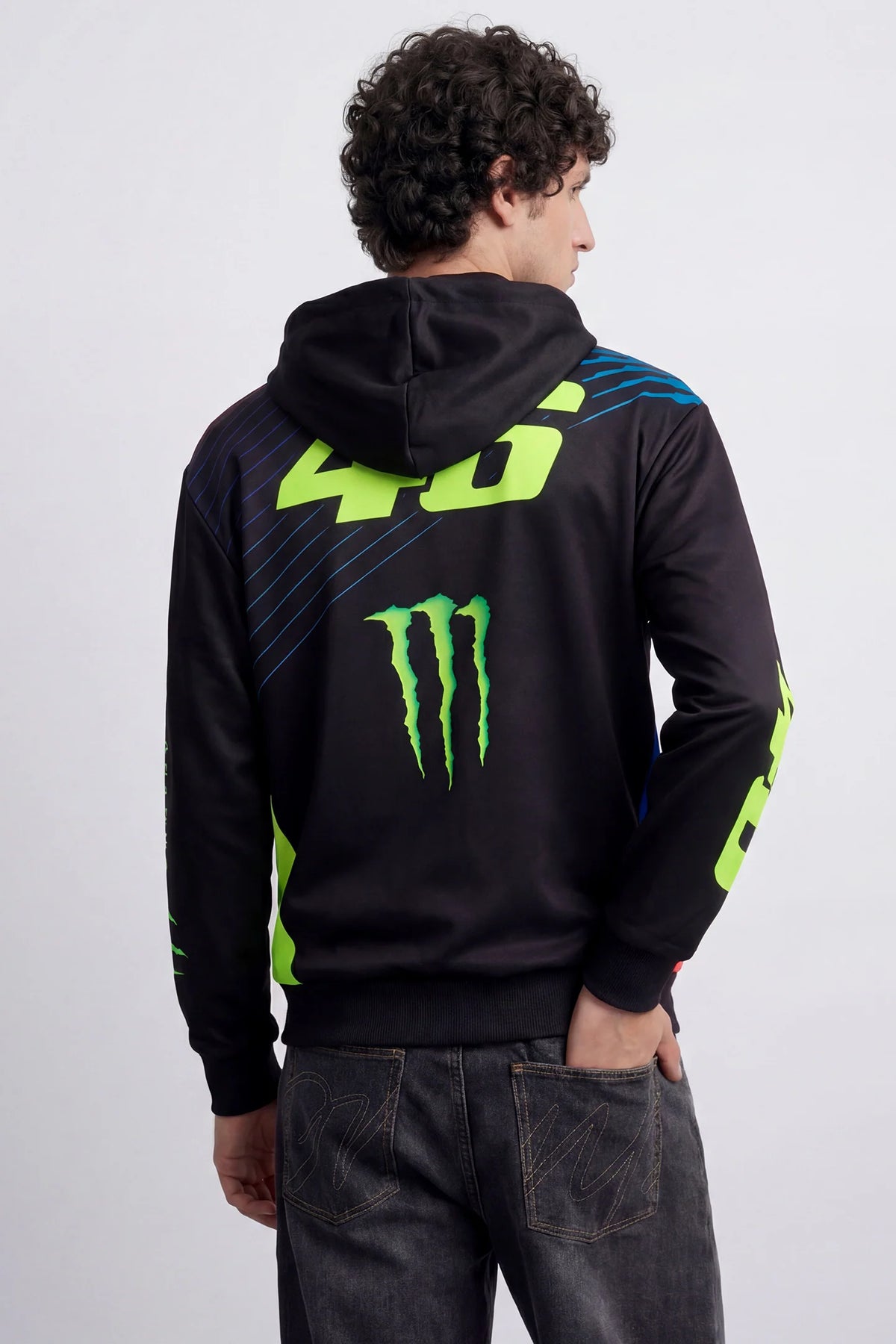FELPA CON CAPPUCCIO E ZIP VR46 MONSTER