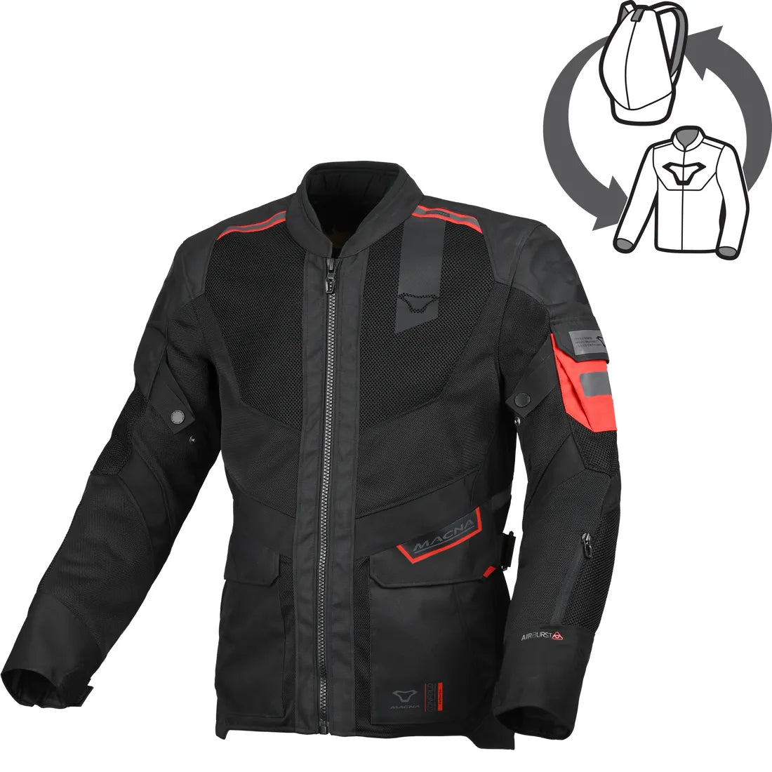 GIACCA ESTIVA ZAINO MOTO IN TESSUTO CONFOLD MACNA TRAVELAIR