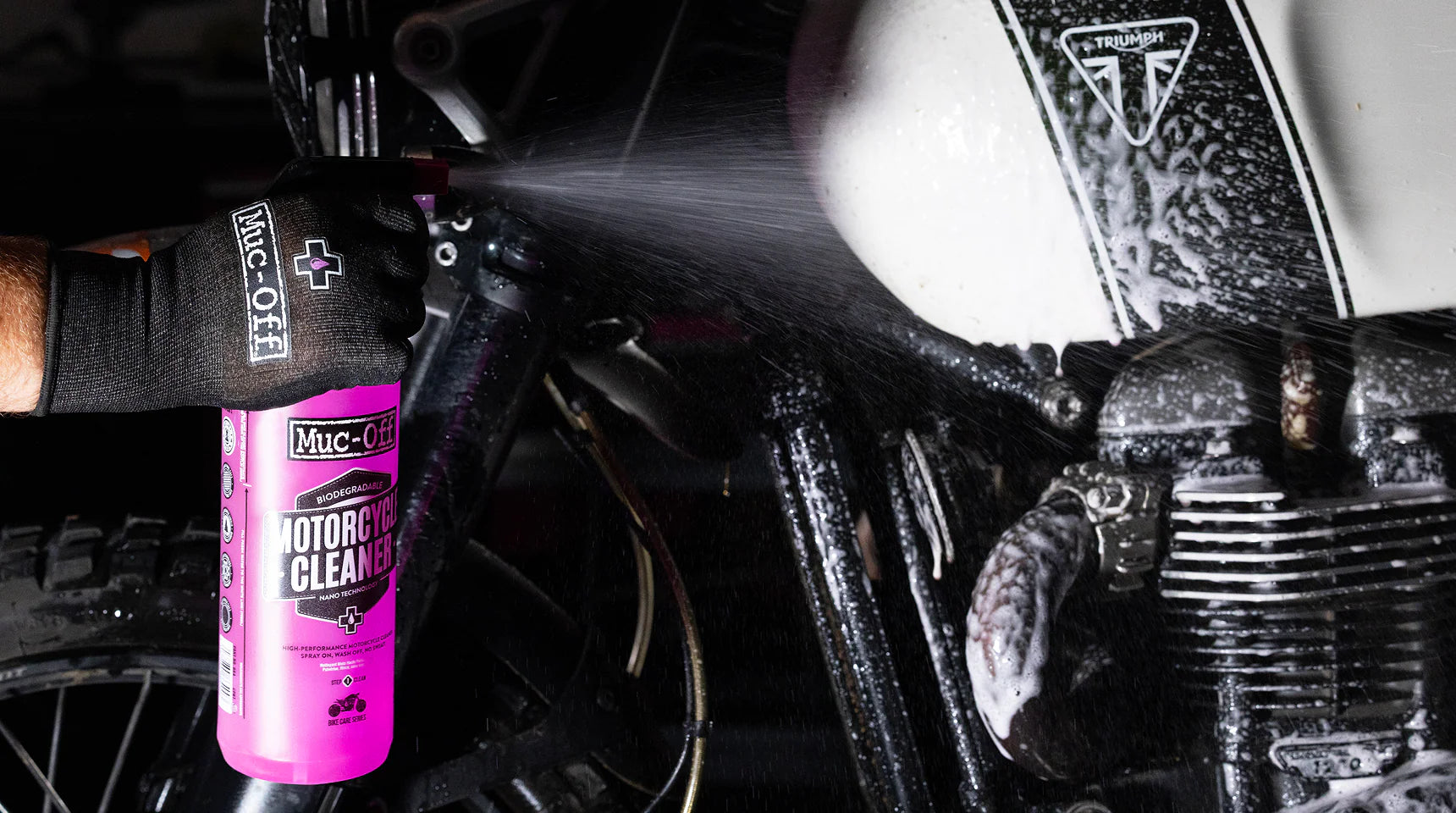 KIT PULISCI PROTEGGI E LUBRIFICA MOTO MUC-OFF CLEAN PROTECT E LUBE KIT