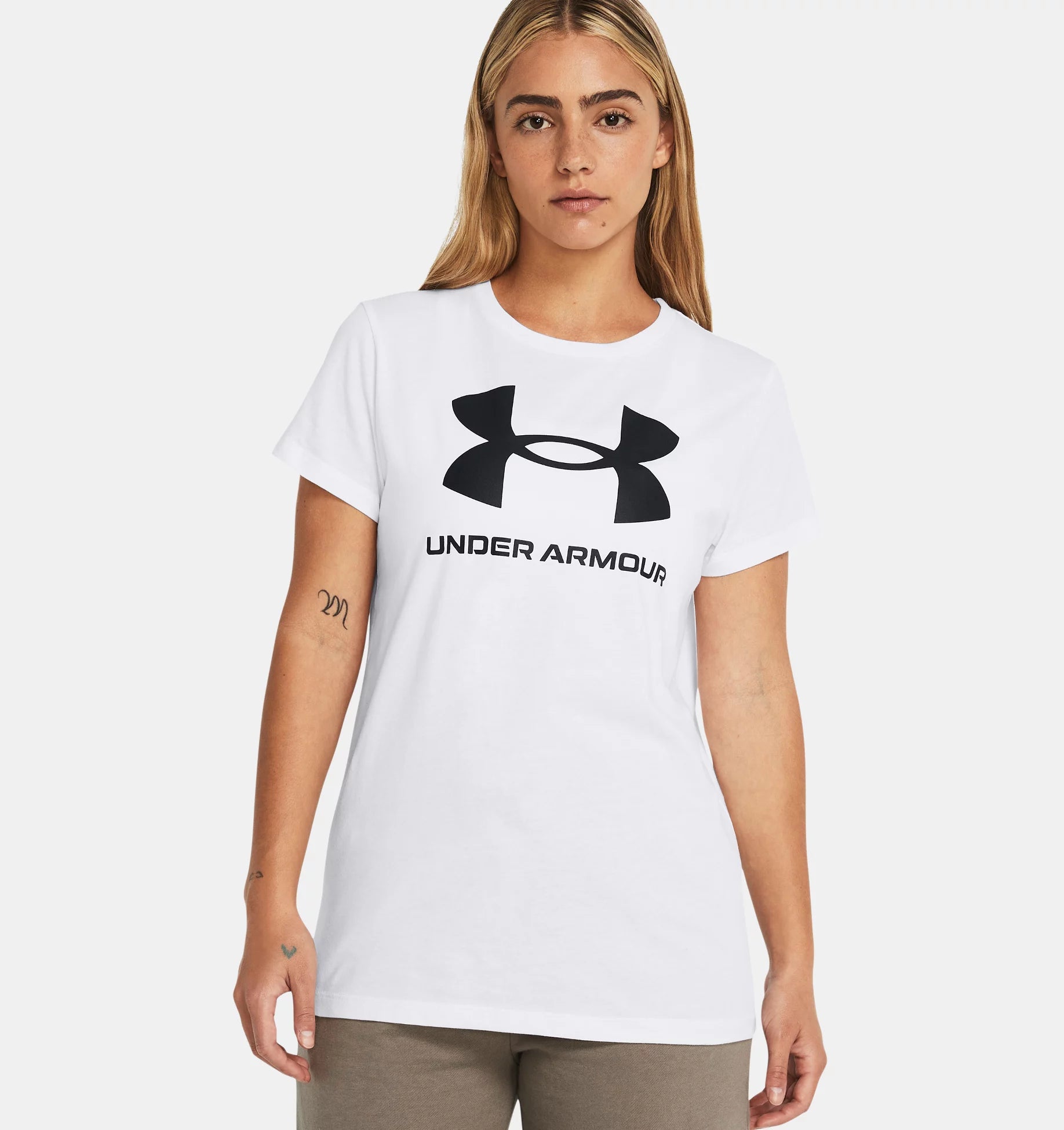 T-shirt donna Under Armour W SPORTSTYLE LOGO SS - Bianco