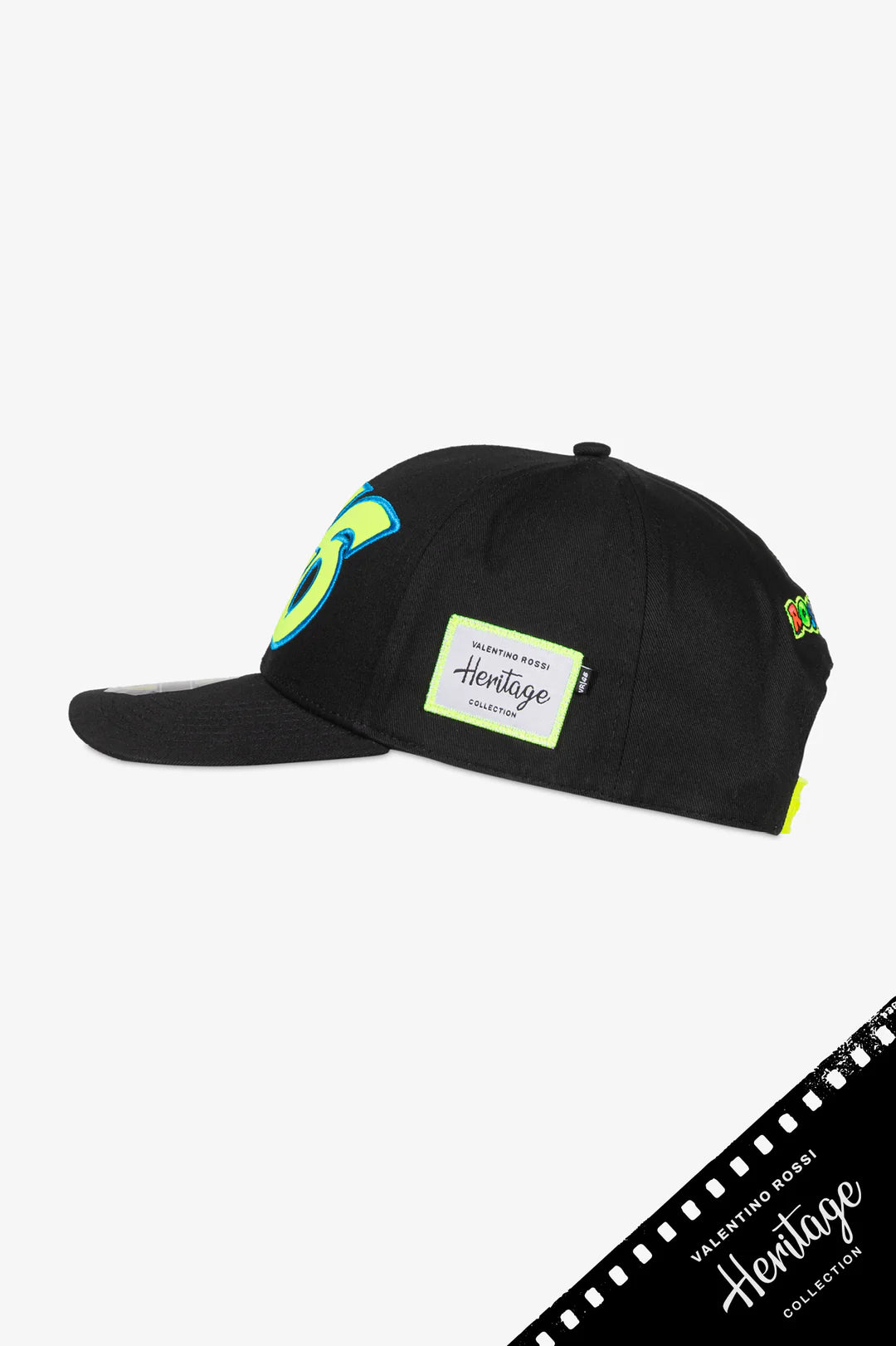 CAPPELLINO CON VISIERA CURVA VR46 SOLE LUNA ROSSIFUMI HERITAGE