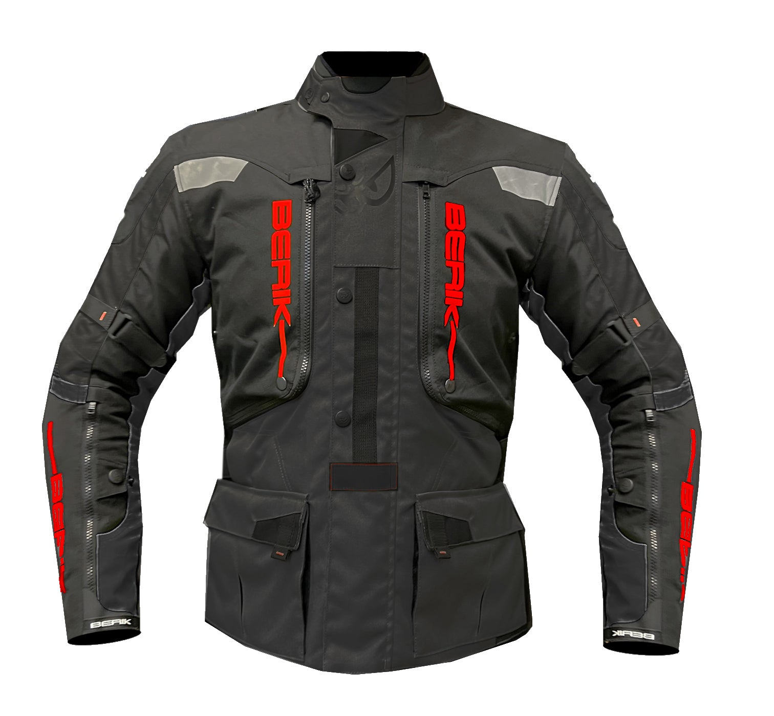 Berik NJ-203328 Touring Winter Jacket - Black/Red