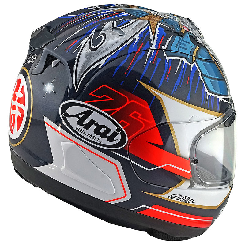 Casco integrale ARAI RX-7V Evo Pedrosa Shogun - bianco/rosso/blu