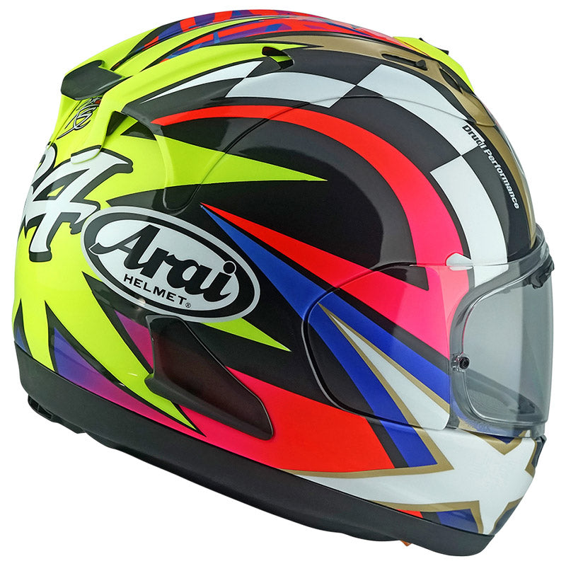 Casco integrale ARAI RX-7V Evo Schwantz 30 - nero/blu/giallo
