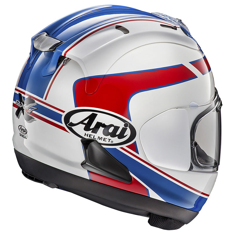 Casco integrale ARAI RX-7V Evo Schwantz Design - bianco/rosso/blu