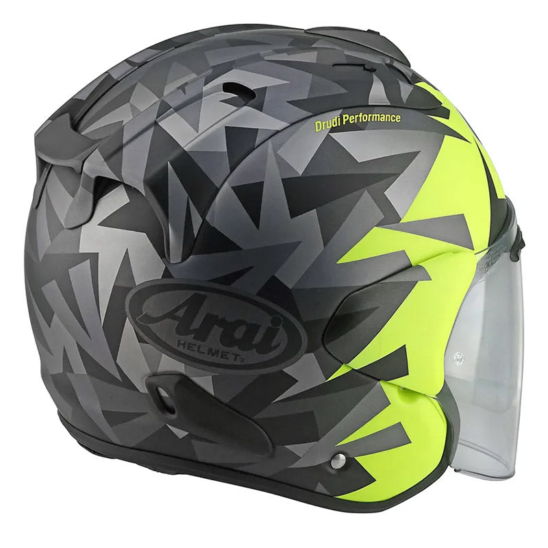 Casco jet ARAI SZ-R Evo Mimesis - nero/grigio/giallo fluo