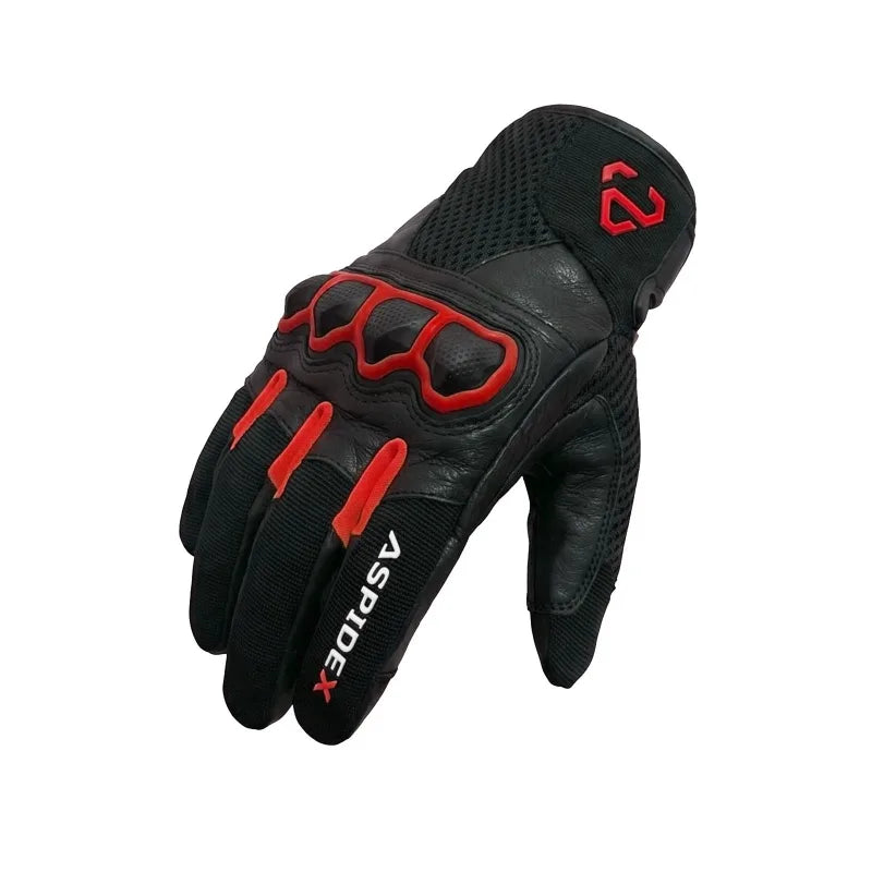 GUANTI MOTO ESTIVI IN PELLE ASPIDEX NOCTIS