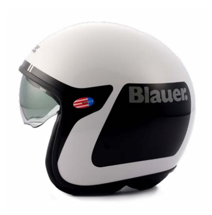 Casco Jet Pilot 06 Go - Bianco / Nero